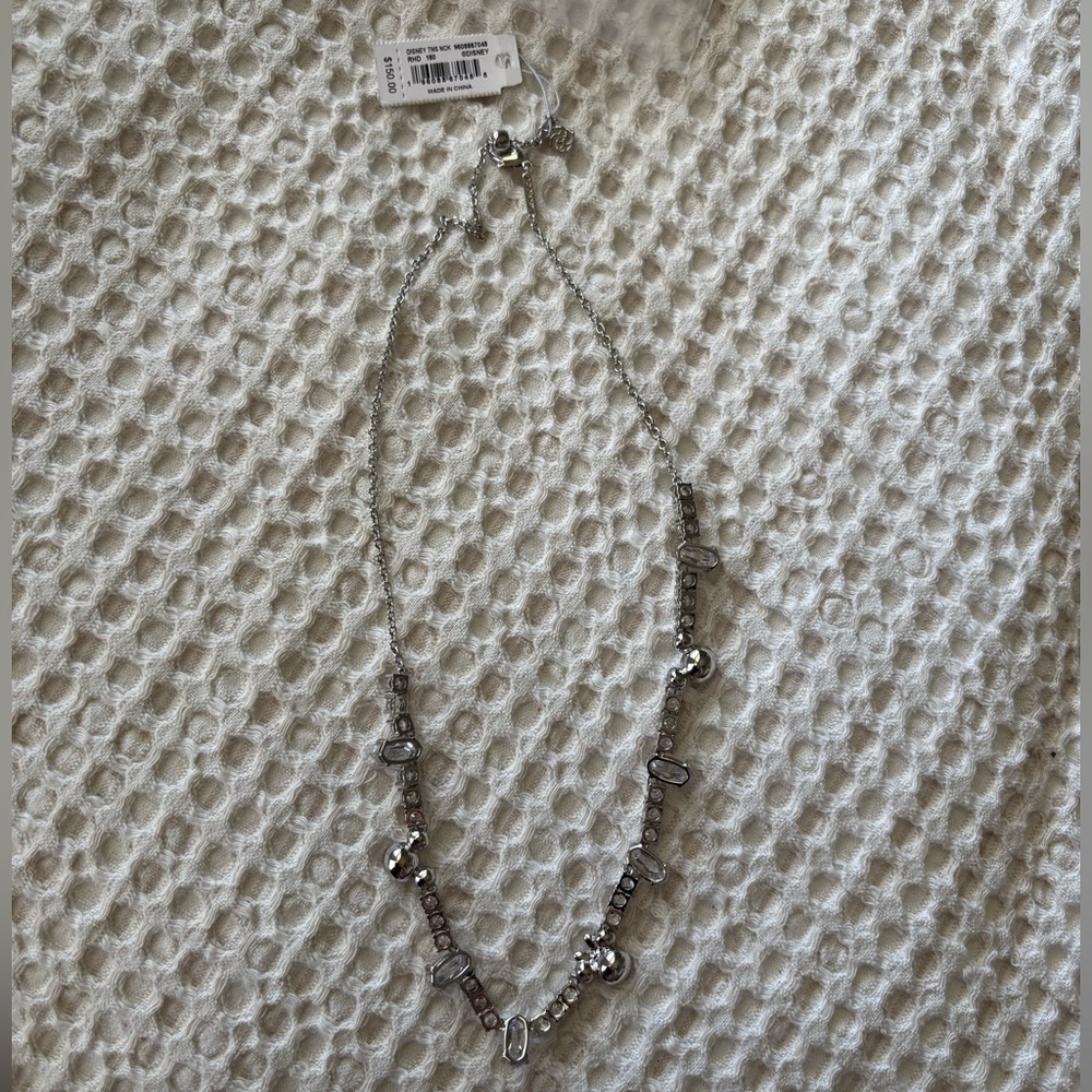 Disney x Kendra Scott Silver Mickey Mouse and Minnie Mouse Tennis Necklace - NWT - Picture 6 of 10